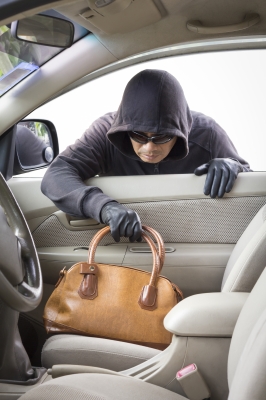 car being broken into