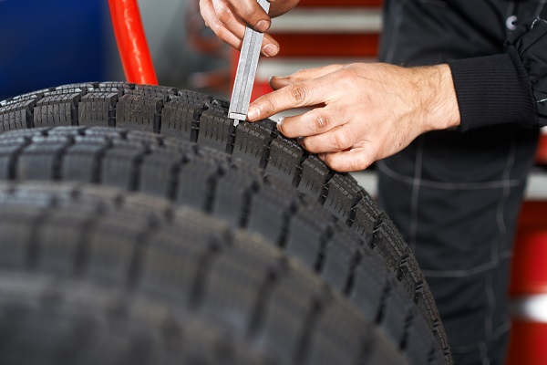 checking tire